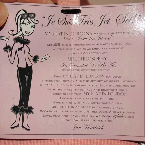 NWT MY FLAT PINK FABRIC LADIES HANDBAG - Picture 10 of 10